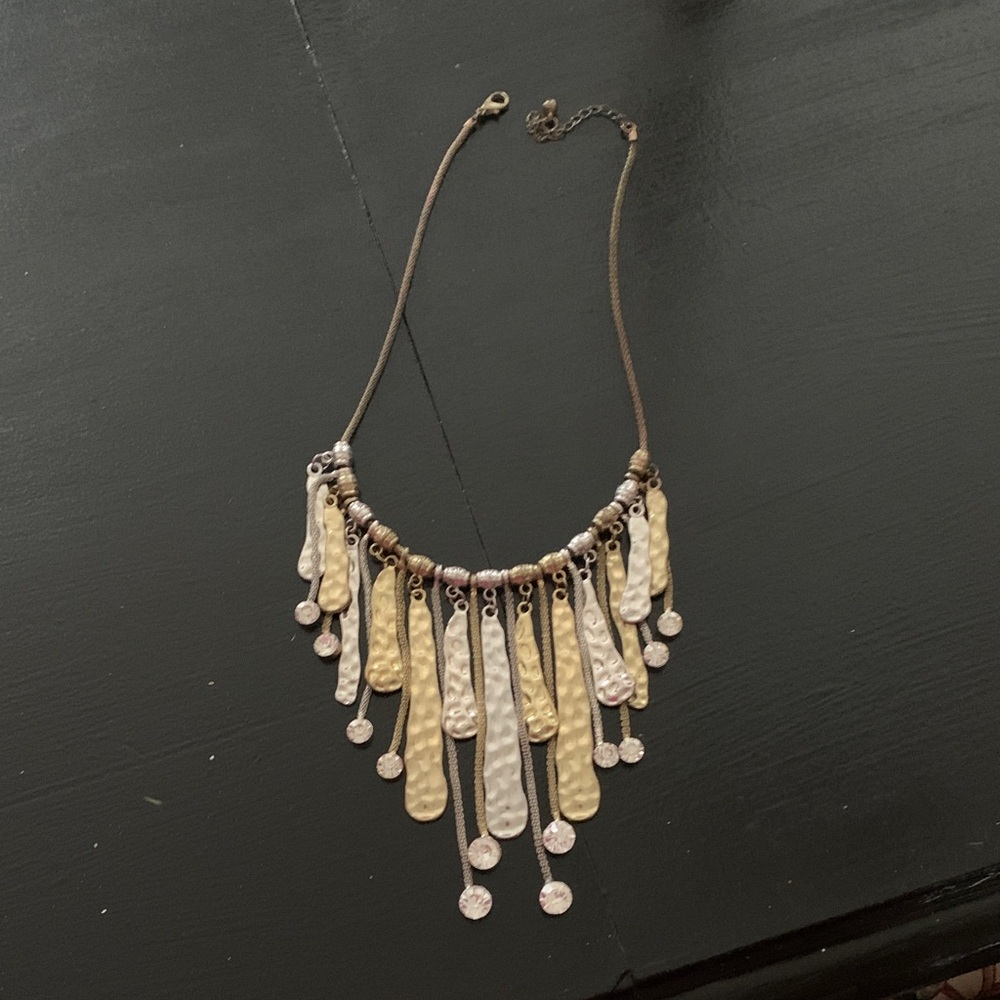 Elegant Gold and Silver Necklace